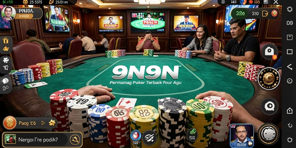 Screenshot permainan Poker yang menegangkan di 9N9N.