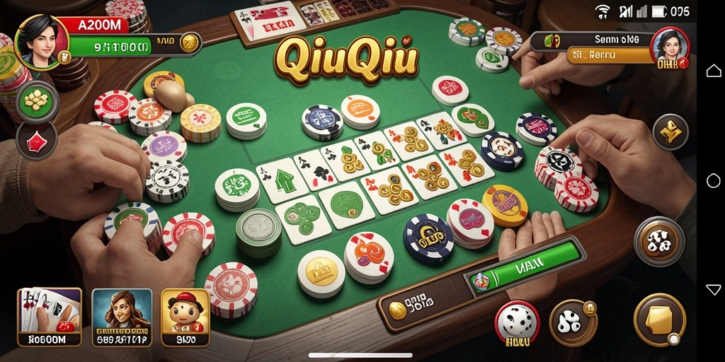 Tampilan gameplay QiuQiu A200M yang menarik dan interaktif.