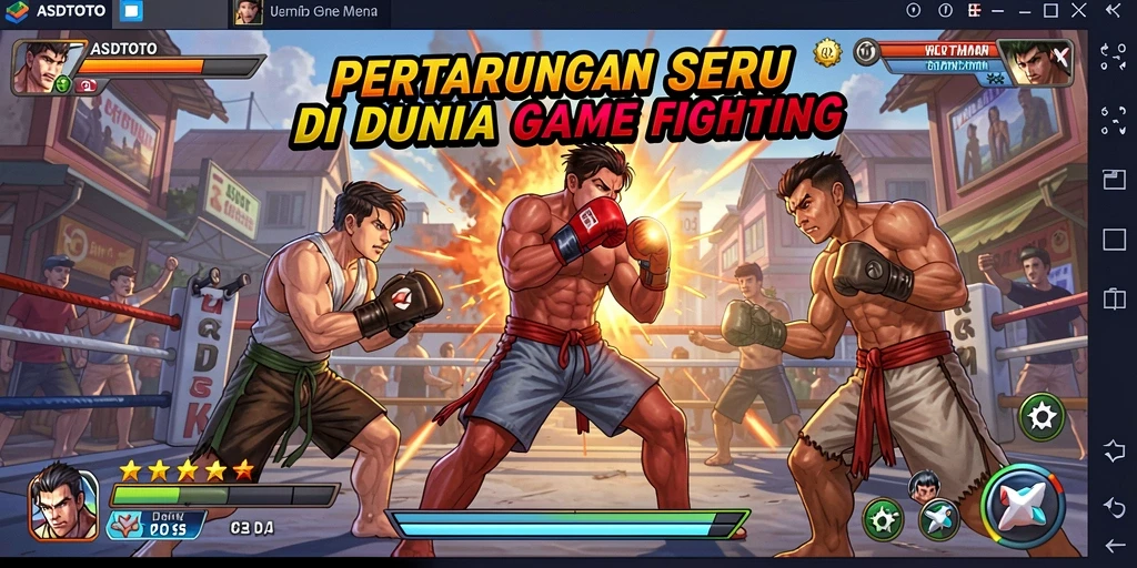 Tampilan menarik dari gameplay ASDTOTO yang penuh aksi bertarung.