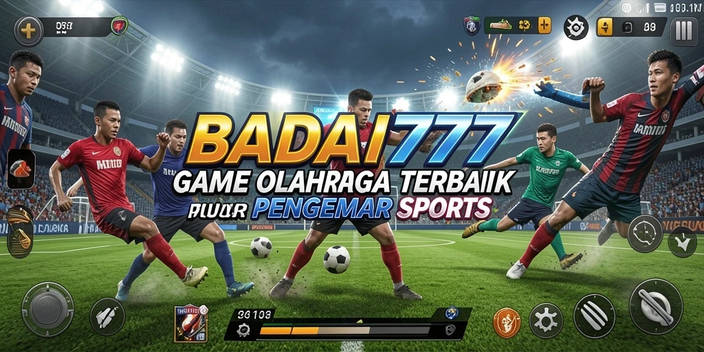 Screenshot utama BADAI777 menampilkan aksi seru di lapangan.