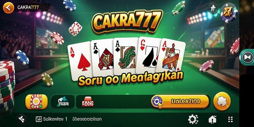 Tampilan gameplay menarik dari CAKRA777 yang menggambarkan aksi permainan Domino.