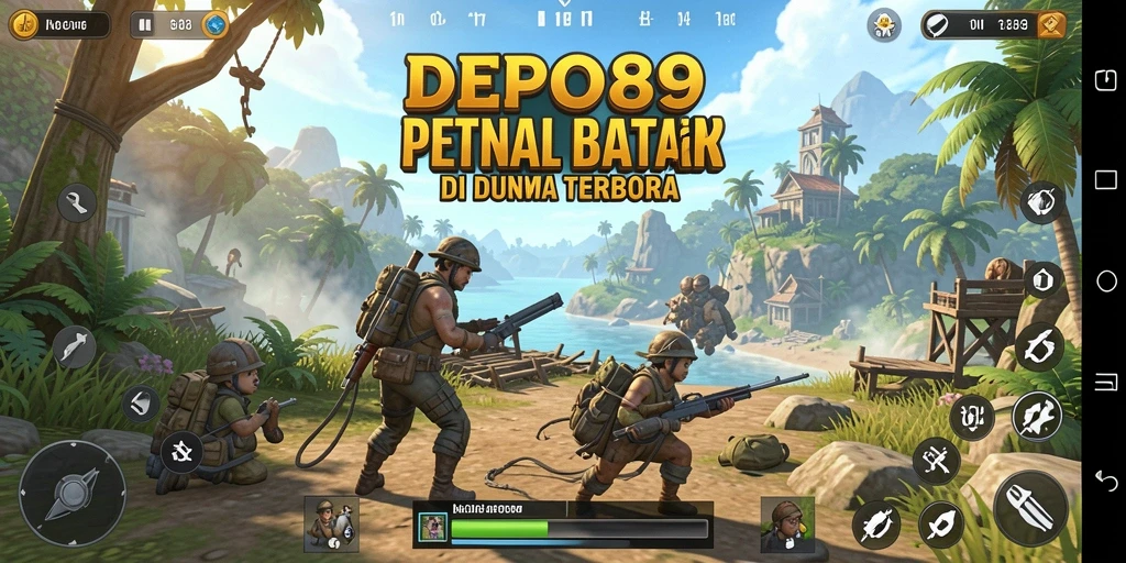 Screenshot gameplay DEPO89 menampilkan eksplorasi dunia terbuka yang indah.