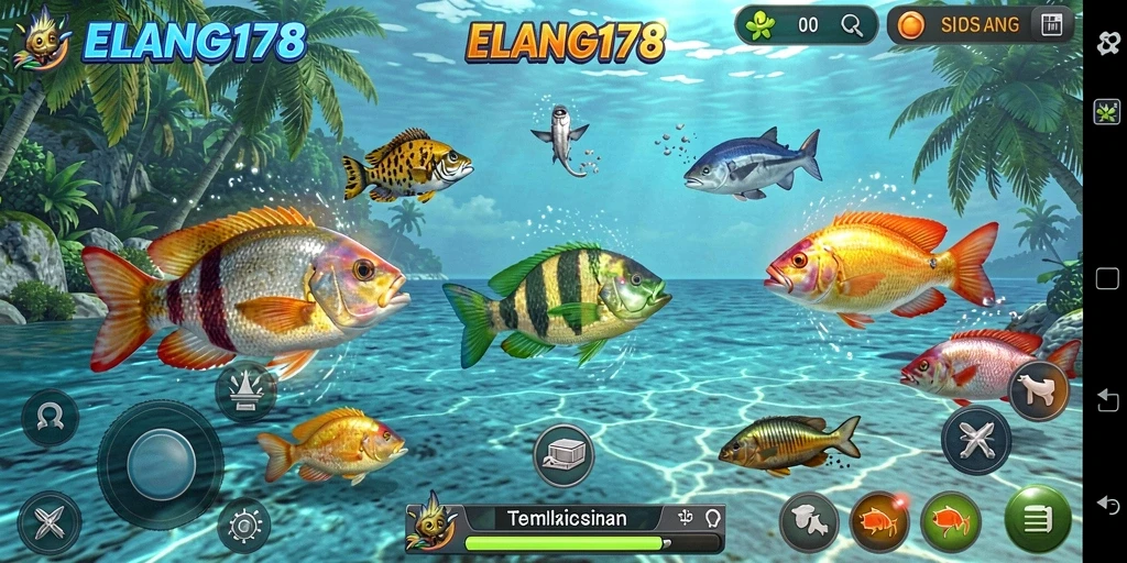 Tampilan menarik dari gameplay Tembak Ikan di ELANG178.