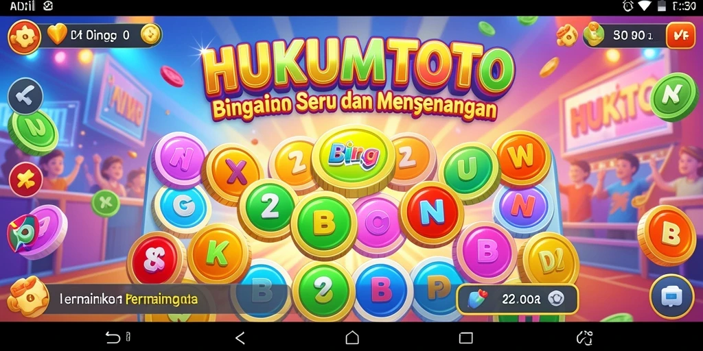 Tampilan gameplay seru dalam HUKUMTOTO saat bermain Bingo.