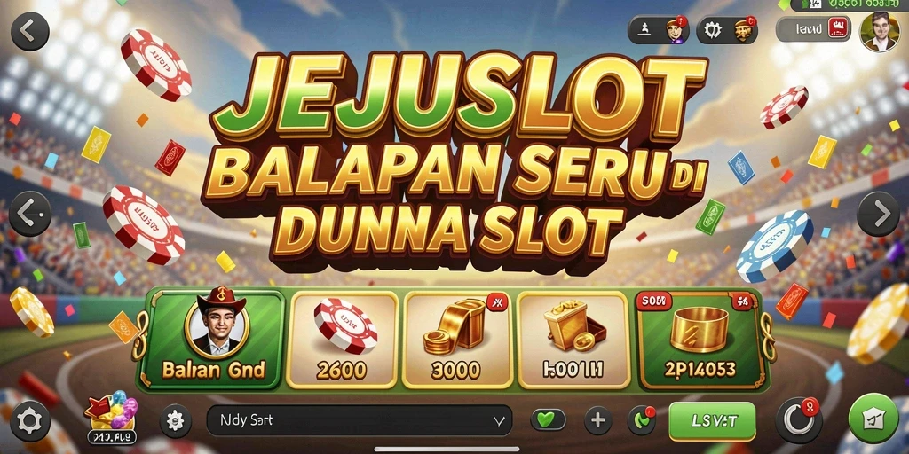 Tampilan seru balapan di JEJUSLOT dengan grafis menawan.