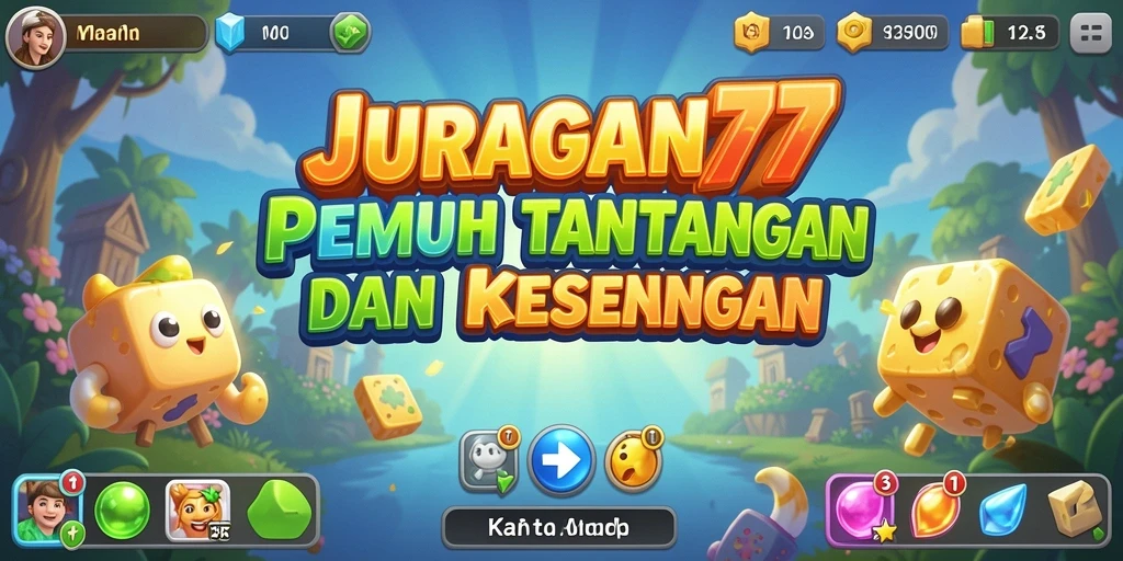 Tampilan penuh warna dari gameplay JURAGAN77 yang menantang.