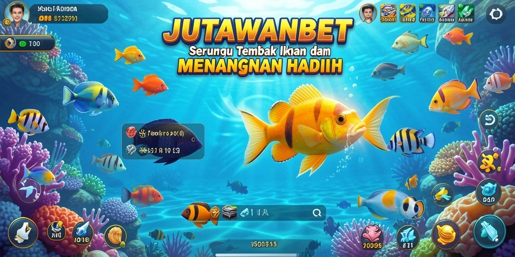 Screenshot gameplay menampilkan keseruan Tembak Ikan di JUTAWANBET.