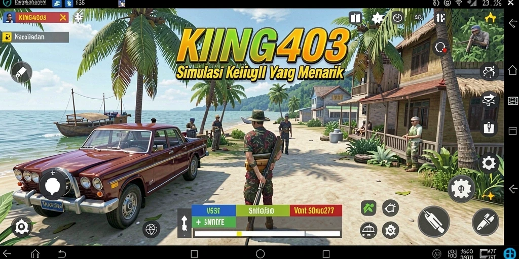 Tangkapan layar KING403 yang menunjukkan pengalaman gameplay simulasi yang mendalam.