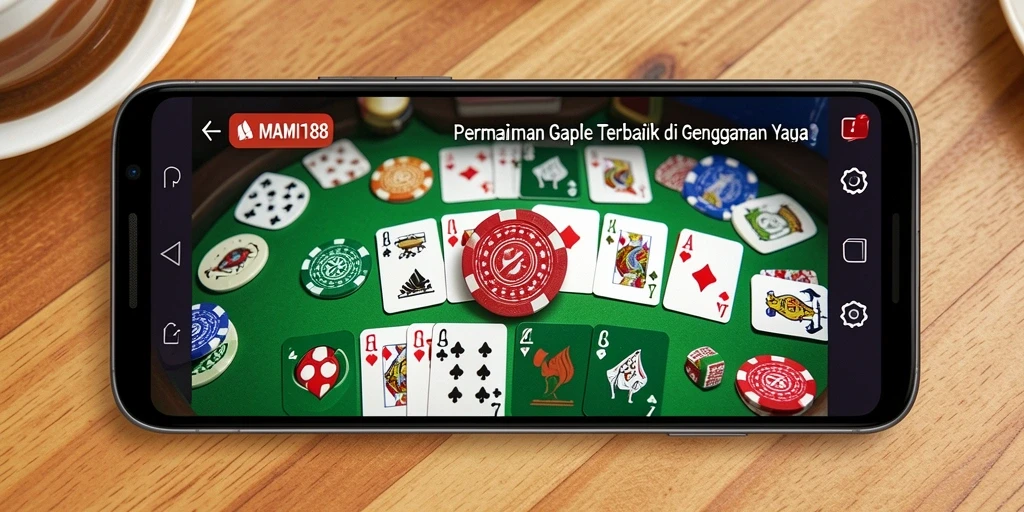 Screenshot gameplay MAMI188 menampilkan keseruan bermain Gaple.