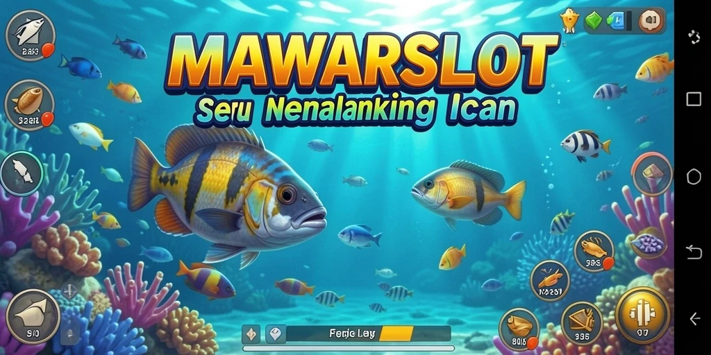 Screenshot gameplay MAWARSLOT menampilkan aksi menembak ikan yang seru.