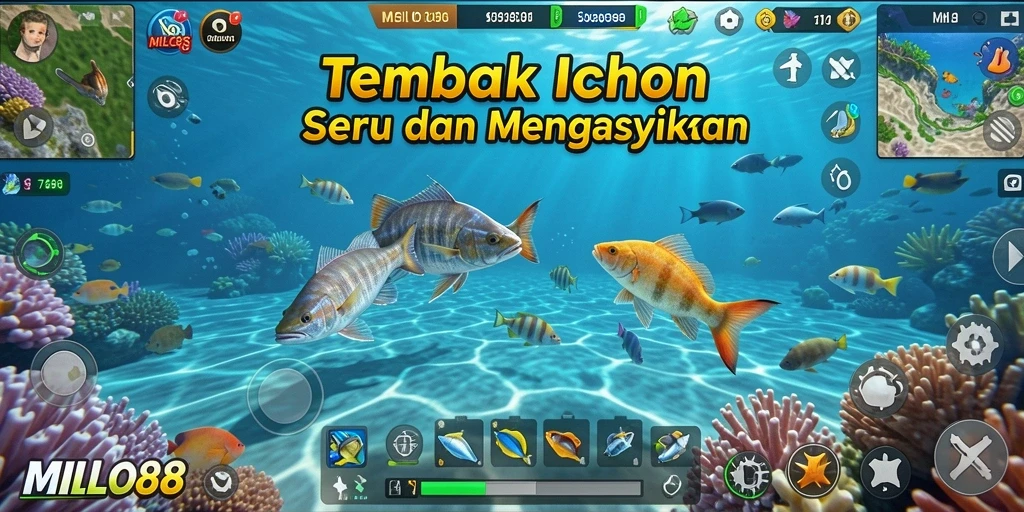 Tampilan gameplay menarik dari tembak ikan di MILO88.