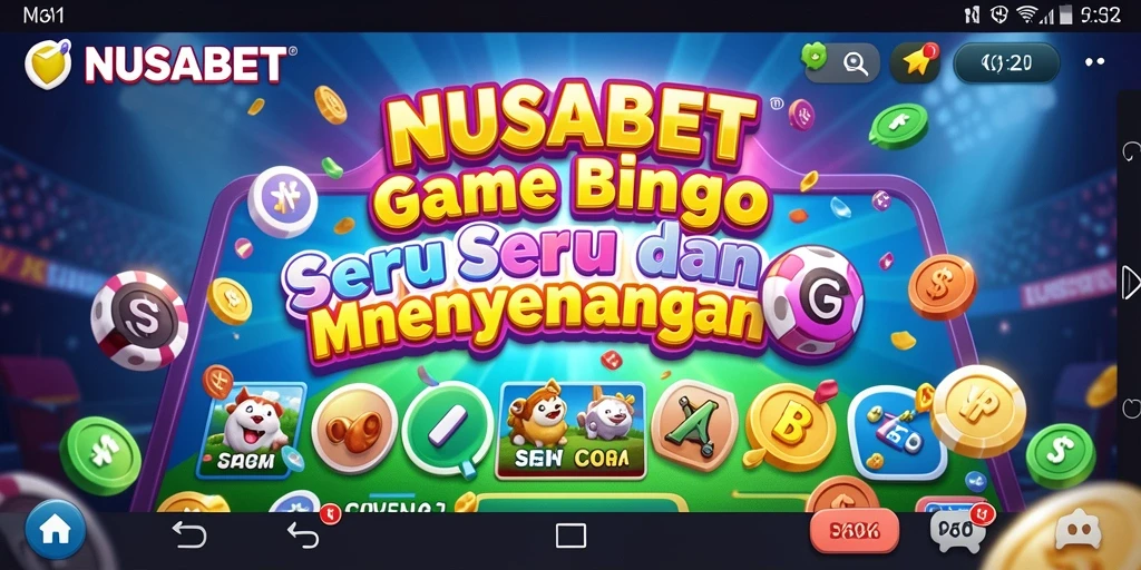 Tampilan menarik dari gameplay Bingo di NUSABET.