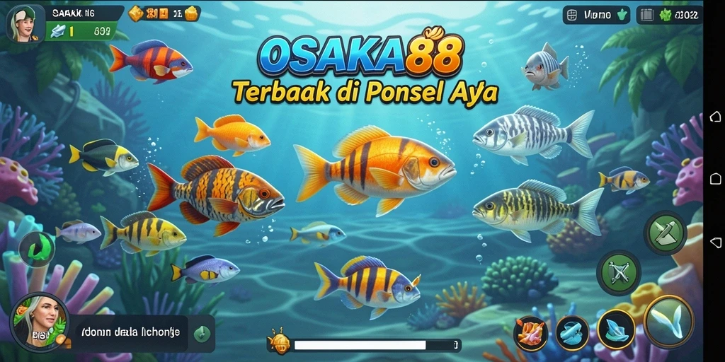 Tampilan gameplay OSAKA88 yang seru dengan aksi menembak ikan.