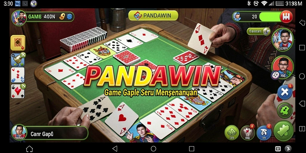Tampilan gameplay seru dan interaktif dalam PANDAWIN.