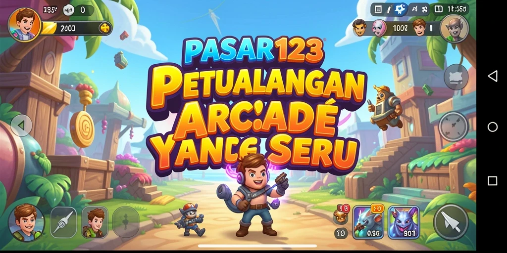 Tampilan seru gameplay PASAR123 dalam aksi Arcade.