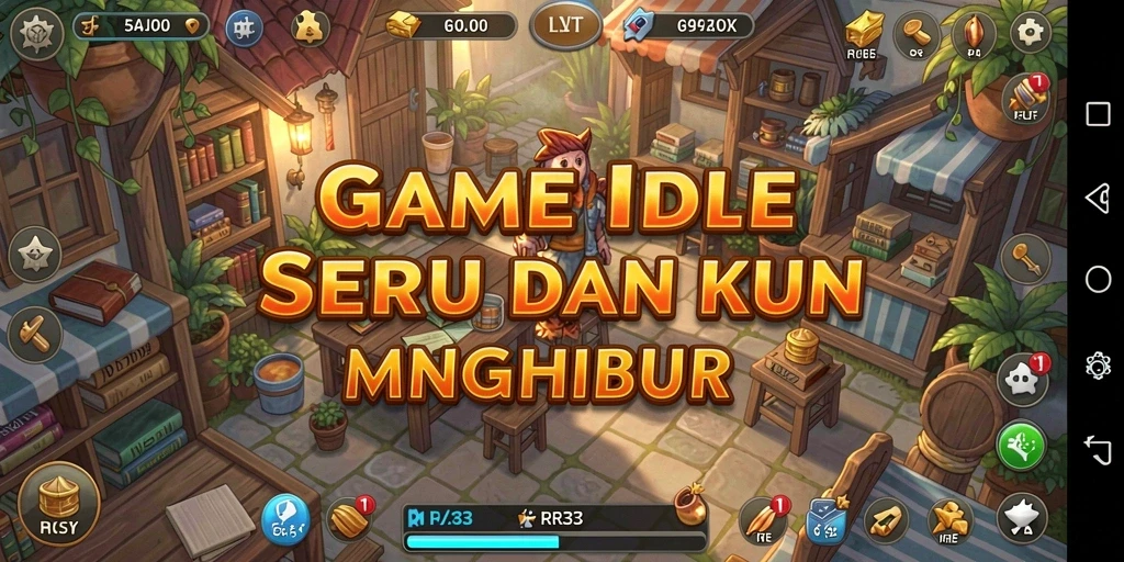 Tampilan menarik gameplay Idle di RR33 dengan berbagai misi dan tantangan.