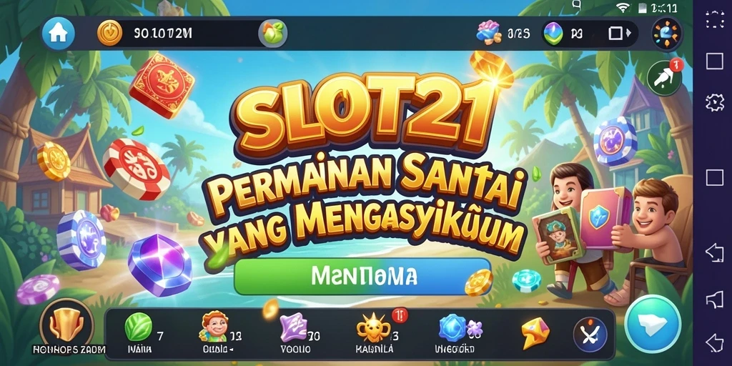 Tampilan screenshot bermain SLOT21 yang penuh warna.