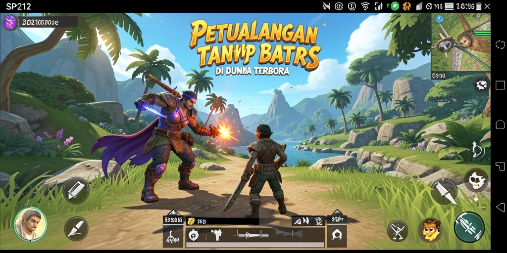 Tampilan gameplay SP212 yang memukau dalam dunia terbuka.