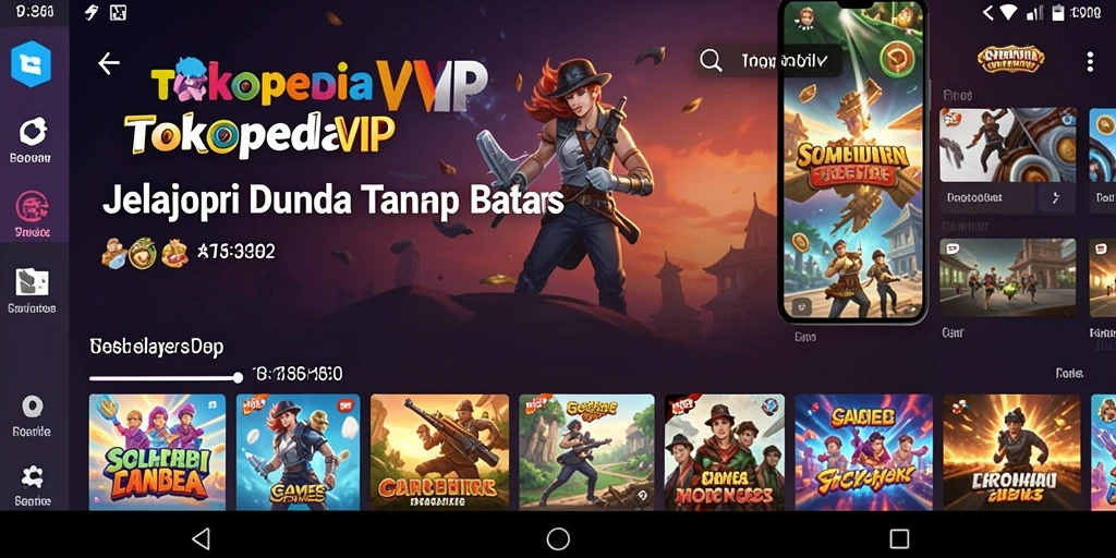 Screenshot gameplay TOKOPEDIAVIP menampilkan petualangan di dunia terbuka.